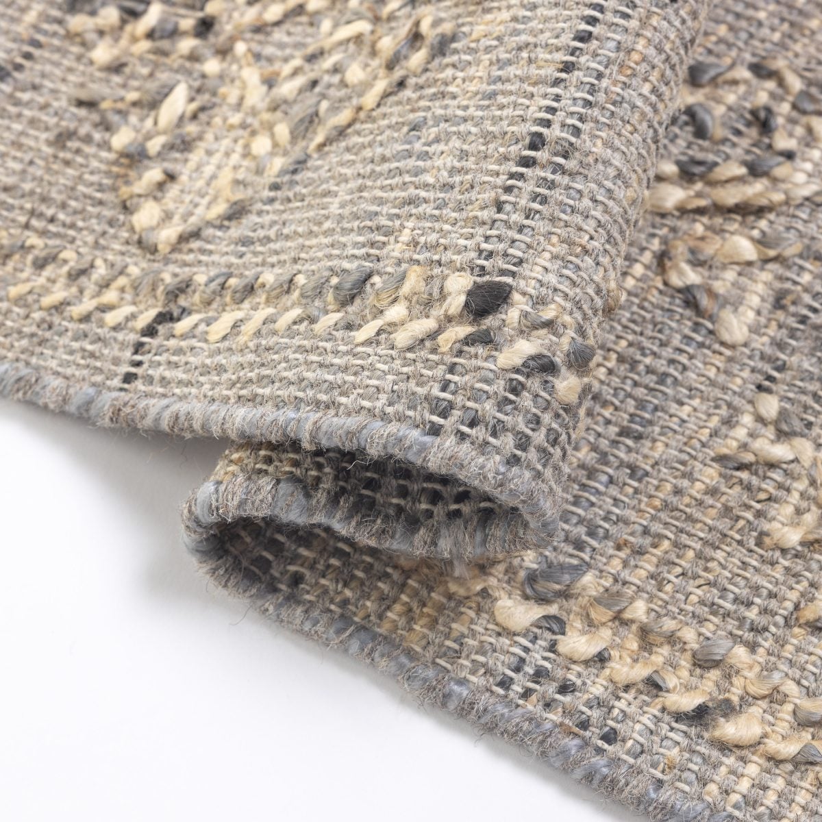 Amity home gwenith runner in natural grey   chunky woven texture