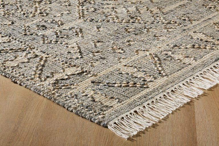 Amity home gwenith rug in natural multi   textured geometric pattern