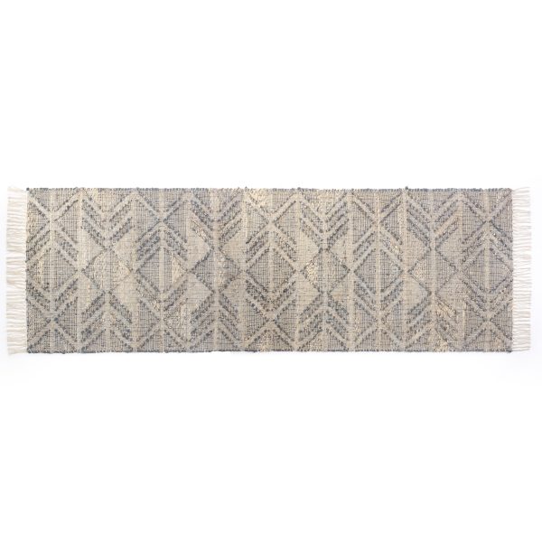 Amity home dixx runner in natural  grey   textured geometric pattern
