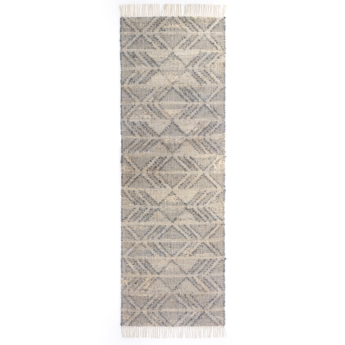 Amity home dixx runner in natural  grey   geometric pattern