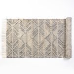Amity home dixx runner in natural  charcoal   geometric woven pattern