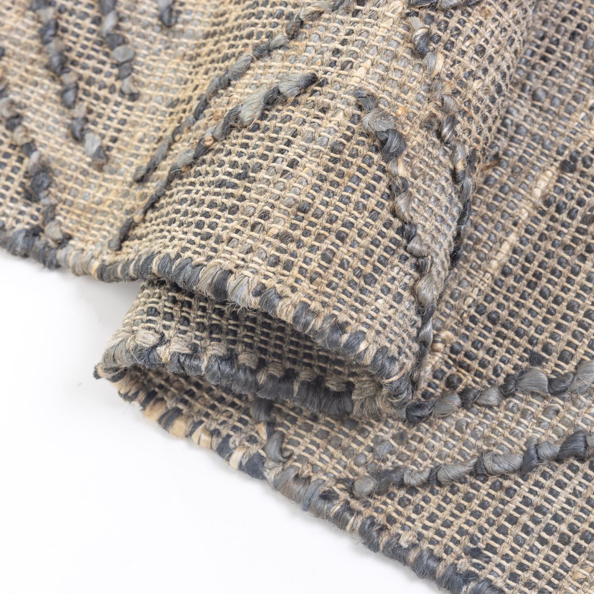 Amity home dixx runner in natural  charcoal   chunky woven texture