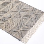 Amity home dixx runner in blue grey  natural   textured geometric pattern