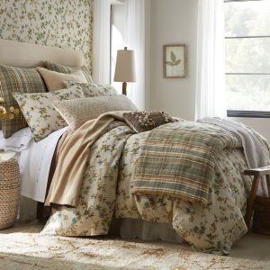 Amity home elissa  reynolds collection in muted floral   elegant bedding set