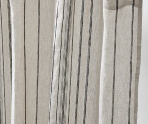 Amity home verne stripe shower curtain in natural stripe   linen texture