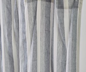 Amity home berkley shower curtain in blue stripe   woven texture