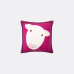 Sheep, Fuchsia, Wool Felt, Pillow