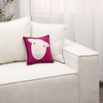 Sheep, Fuchsia, Wool Felt, Pillow - Image 3