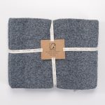 Amity home grant throw in adriatic   marled knit texture