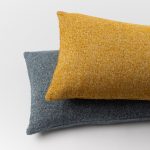 Amity home grant x long bolster in ochre   herringbone weave