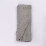 Amity home micah cable knit throw in grey   chunky cable knit texture
