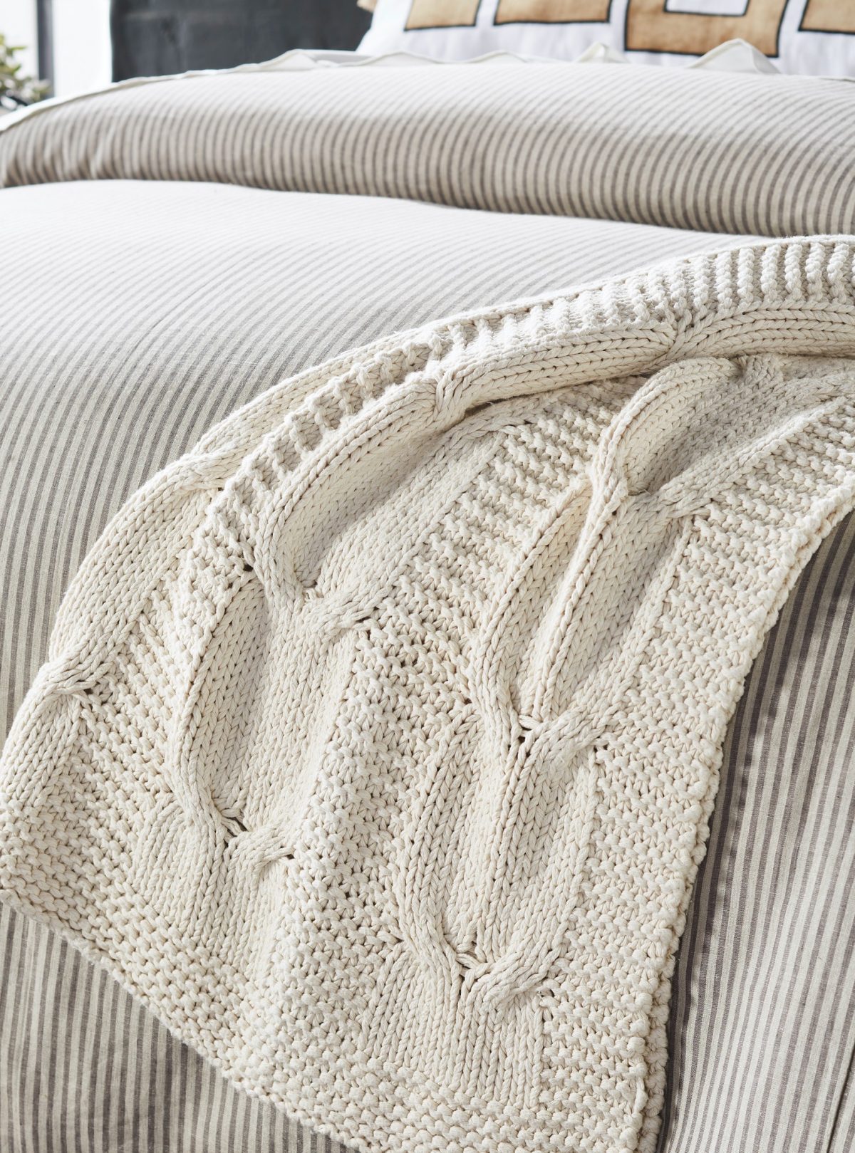 Micah Cable Knit , Natural - Image 1