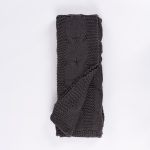 Amity home micah cable knit throw in steel grey   chunky cable knit