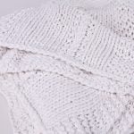 Amity home micah cable knit throw in white   intricate cable knit texture