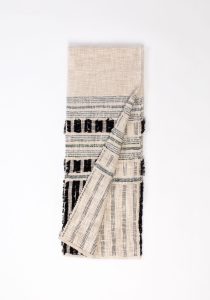 Amity home cole throw in natural  black   striped woven texture
