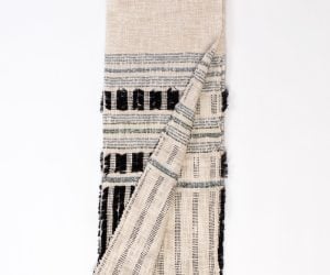 Amity home cole throw in natural  black   striped woven texture