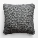 Amity home tatum pillow in frost grey   chunky knit texture