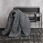 Amity home tatum throw in frost grey   chunky textured knit