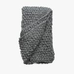 Amity home tatum throw in frost grey   chunky knit texture