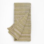 Amity home calla throw in lemongrass   textured knit with looped stripes