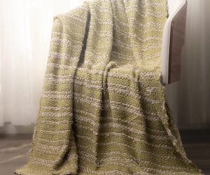 Amity home calla throw in lemongrass   textured striped knit