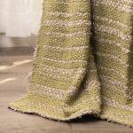 Amity home calla throw in lemongrass   chunky knit with looped stripes