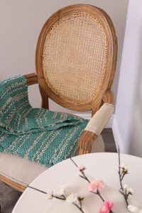 Amity home calla throw in teal   textured striped weave