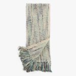 Amity home chase throw in peacock   nubby woven texture