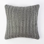 Amity home kilby pillow in dusk   chunky braided knit texture