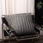 Amity home kilby pillow in dusk   chunky knit texture