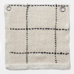 Amity home evans coverlet swatch in creamasphalt   woven grid texture