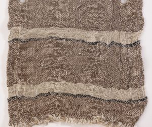 Amity home akin coverlet swatch in saddle   textured weave with stripes