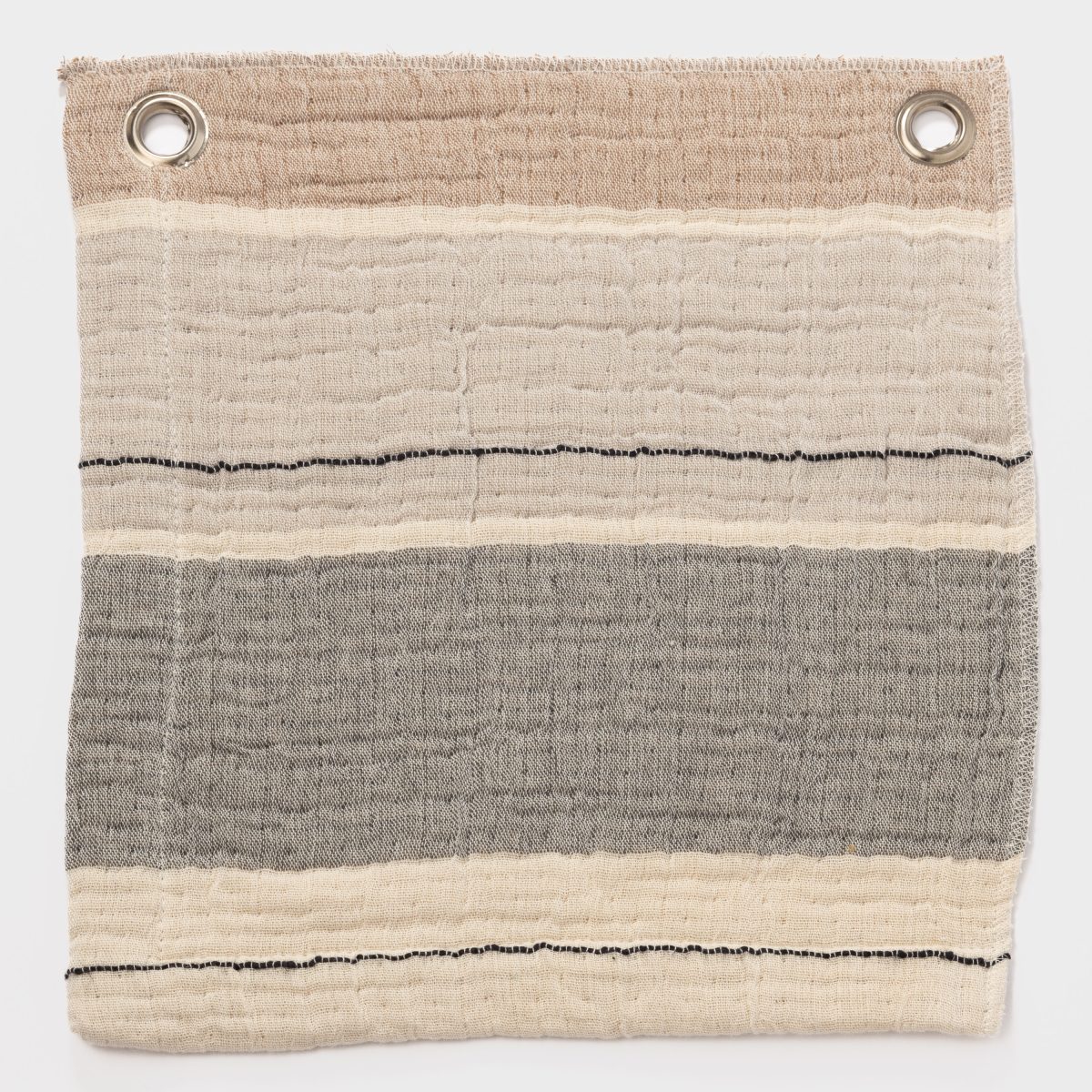 Amity home meyers coverlet swatch in ochre   striped quilted fabric