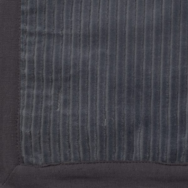 Amity Home Saunders Coverlet Swatch in Steel Blue - Ribbed Velvet Texture