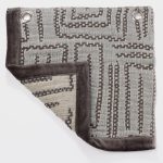 Amity home aubrey coverlet swatch in charcoal   geometric woven pattern