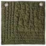 Amity home aurora quilt swatch in cypress   textured kantha stitching