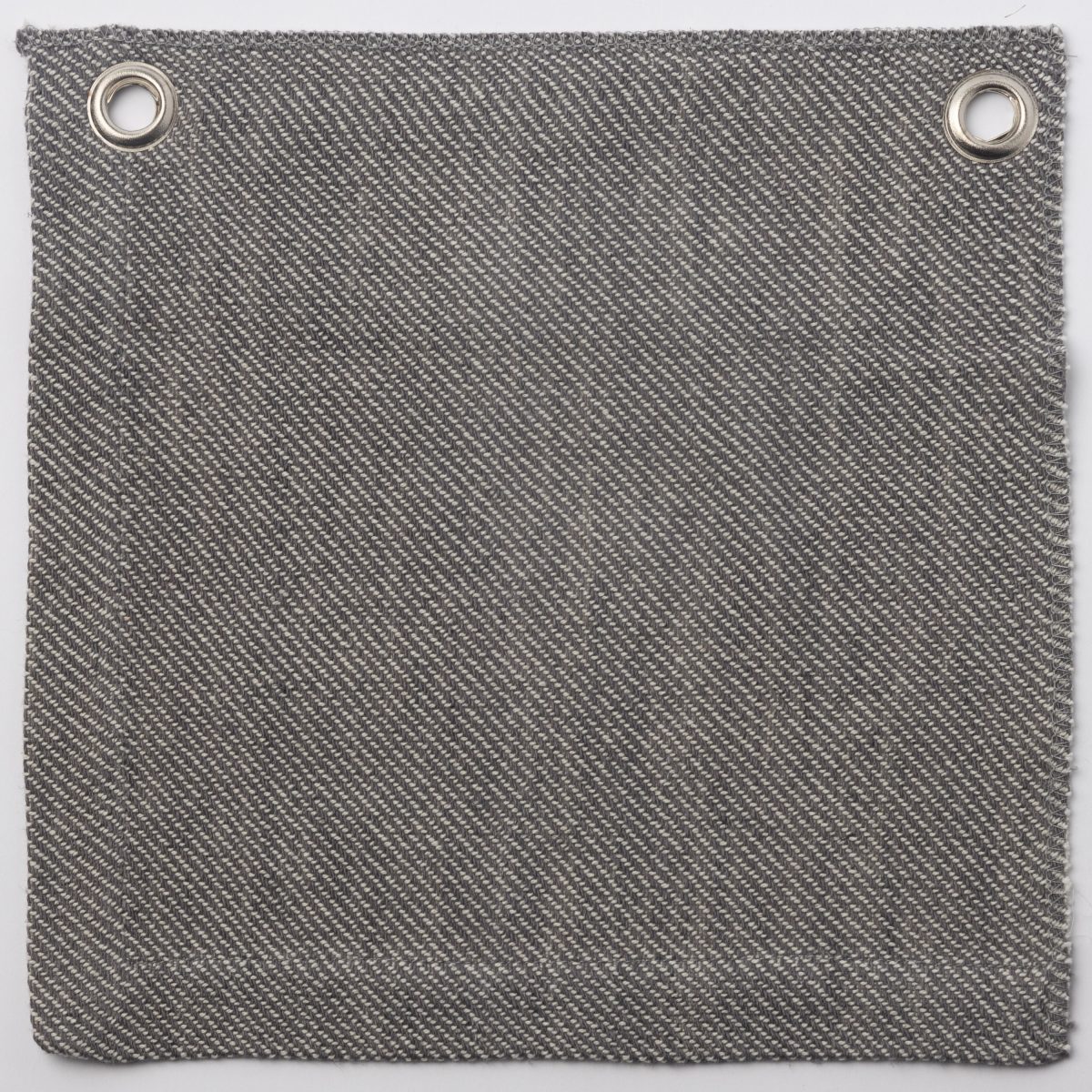 Amity home iven coverlet swatch in pewter   diagonal weave texture