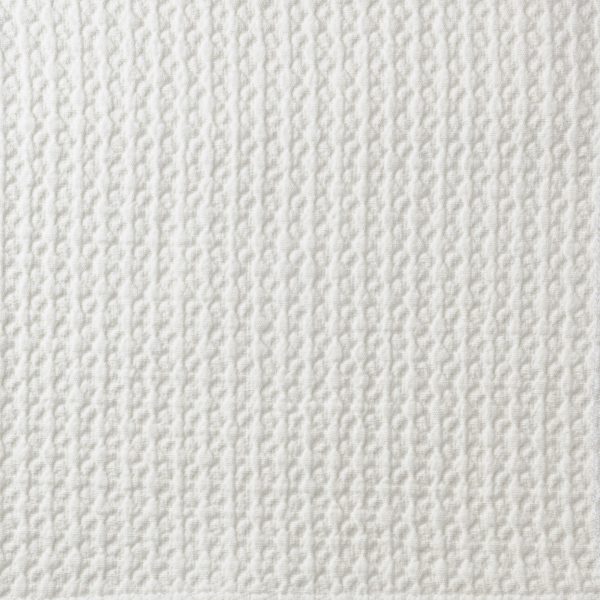 Amity Home Waffle Coverlet Swatch in Ivory - Raised Waffle Texture