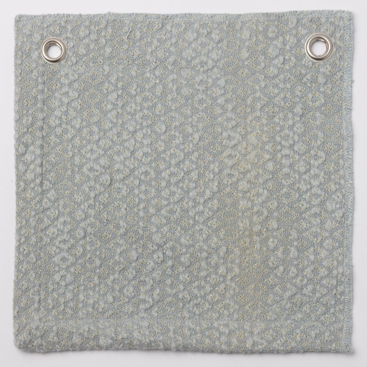 Amity home orlana coverlet swatch in limestone   textured bouclé weave gold shimmer