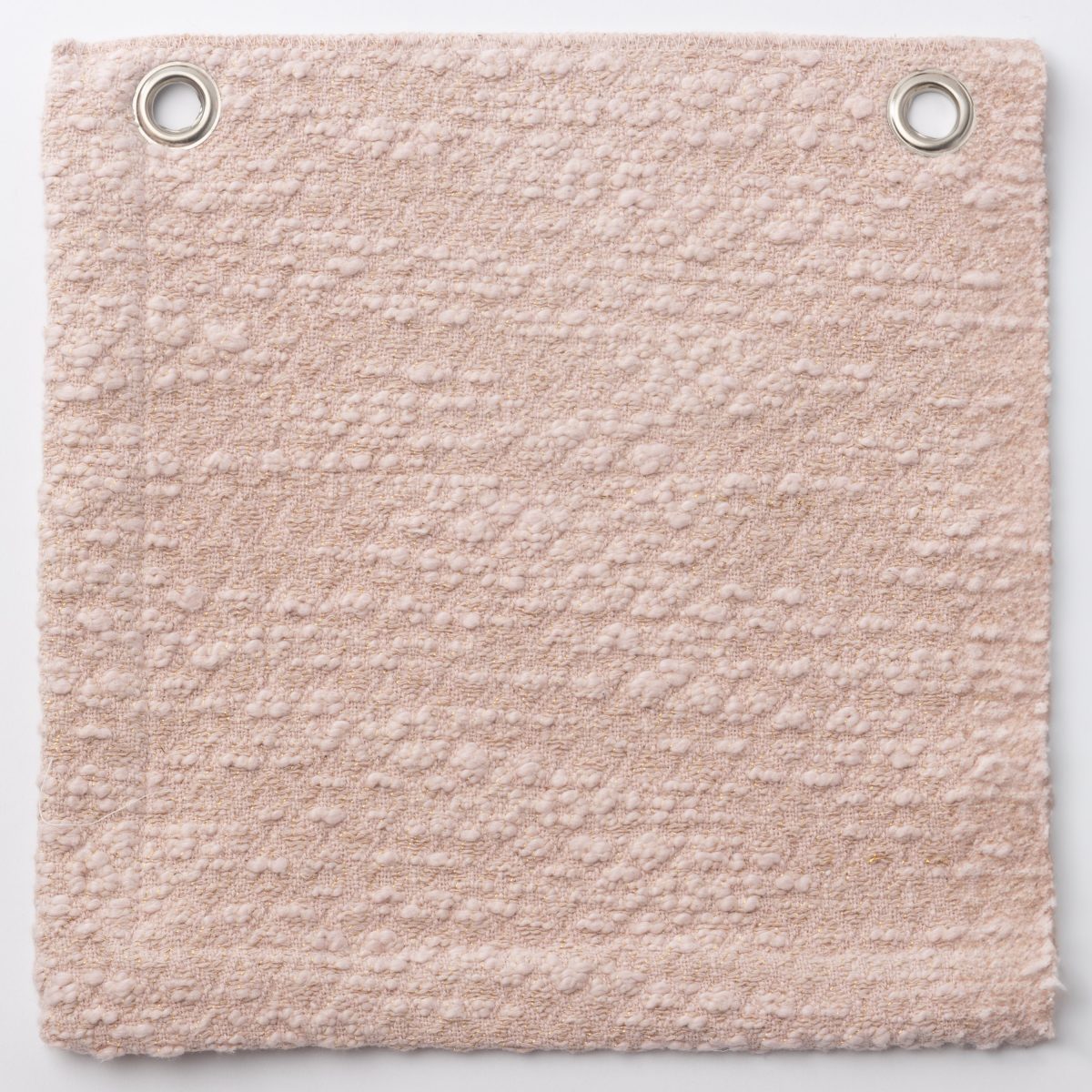 Amity home orlana coverlet swatch in petal pink   bouclé texture