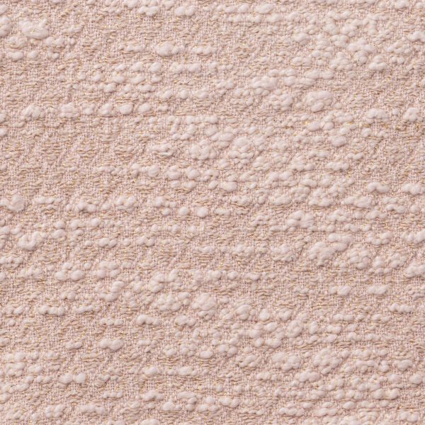 Amity Home Orlana Coverlet Swatch in Petal Pink - Textured Bouclé with Gold Threads
