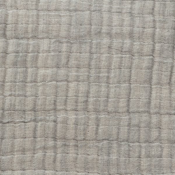 Amity Home Dorian Coverlet Swatch in Grey - Textured Grid Stitching