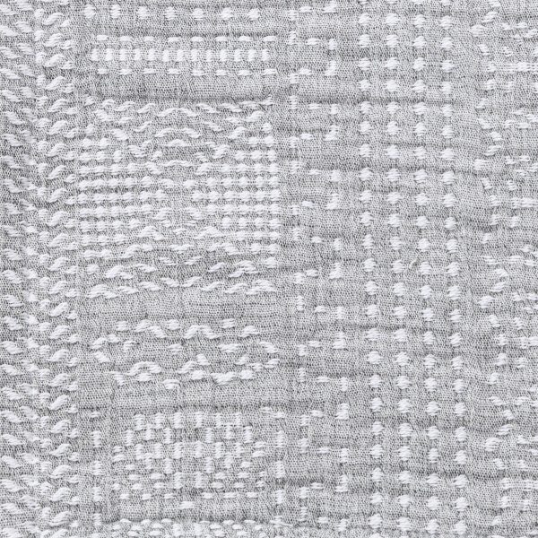 Amity Home Morse Coverlet Swatch in Grey - Textured Woven Pattern