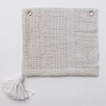 Amity home morse coverlet swatch in taupe   dotted woven texture