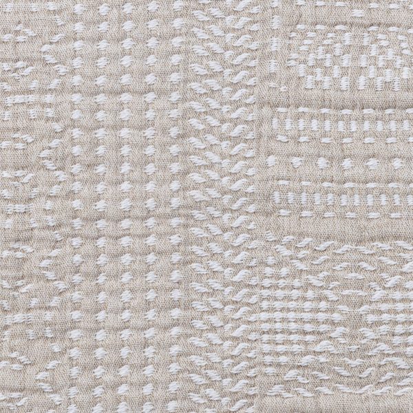 Amity Home Morse Coverlet Swatch in Taupe - Textured Weave