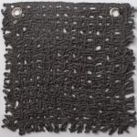 Amity home trawick coverlet swatch in charcoal   chunky open weave