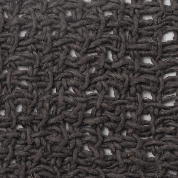 Amity Home Trawick Coverlet Swatch in Charcoal - Chunky Knit Texture