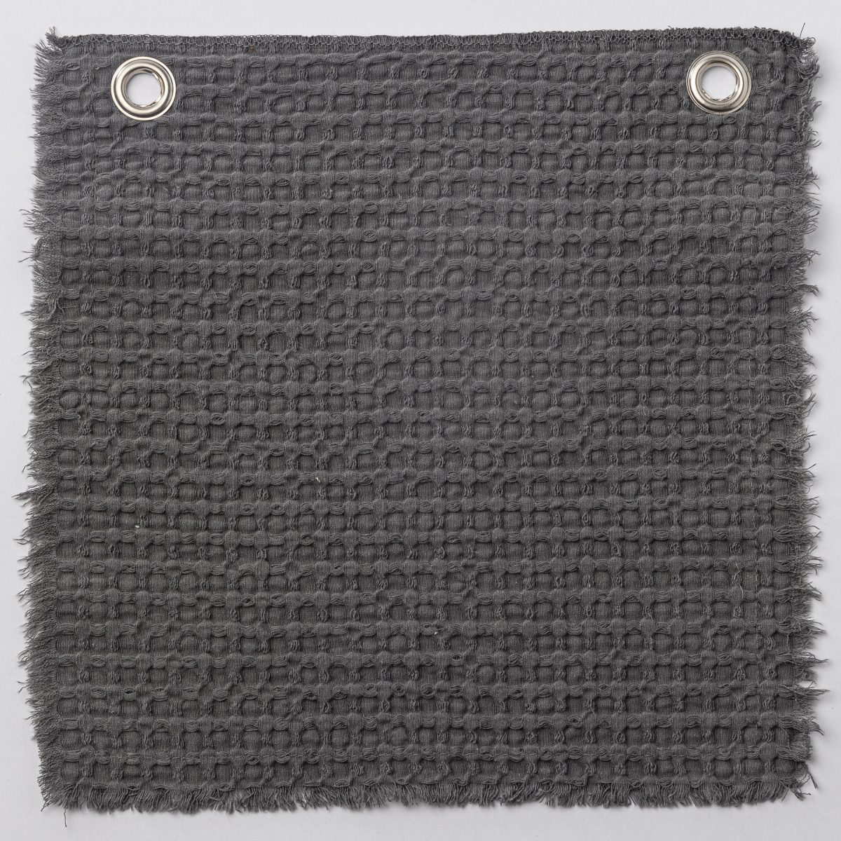 Amity home tipton coverlet swatch in charcoal   waffle weave texture