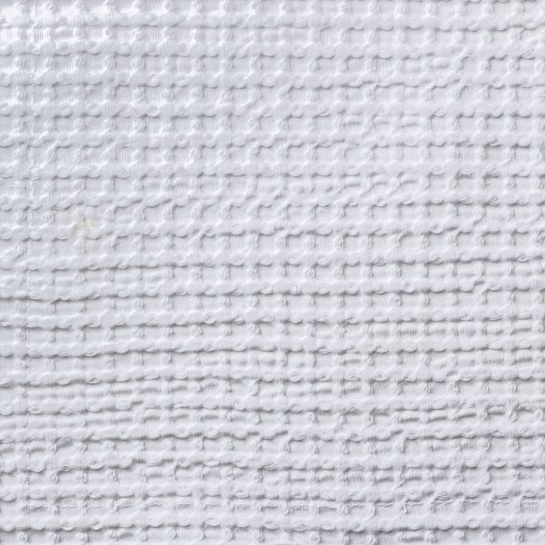 Amity Home Tipton Coverlet Swatch in White - Textured Looped Pattern