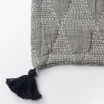 Amity home zion coverlet swatch in asphalt   textured weave with tassel